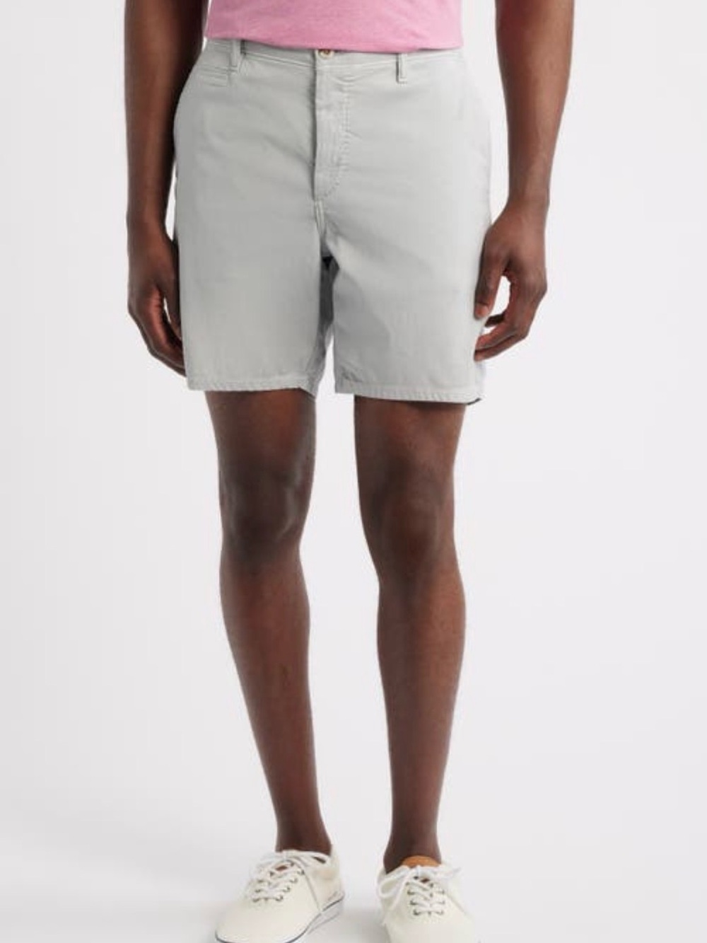 johnnie-O Light Gray Flat Front Men’s Shorts